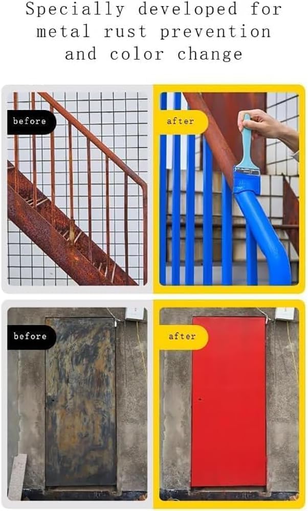 Metal rust removal & renovation paint